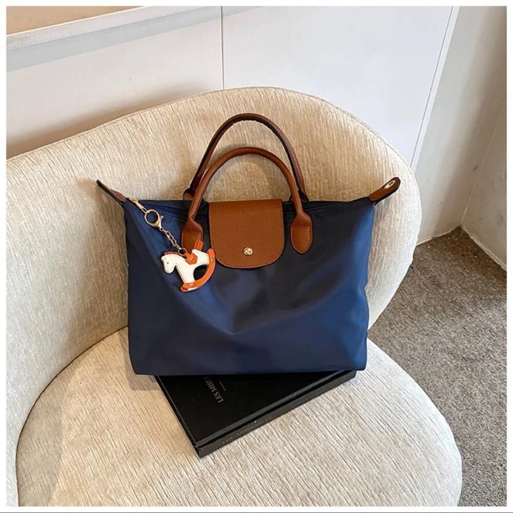 Navy and Brown Shoulder Crossbody Bag - Picture 3 of 6